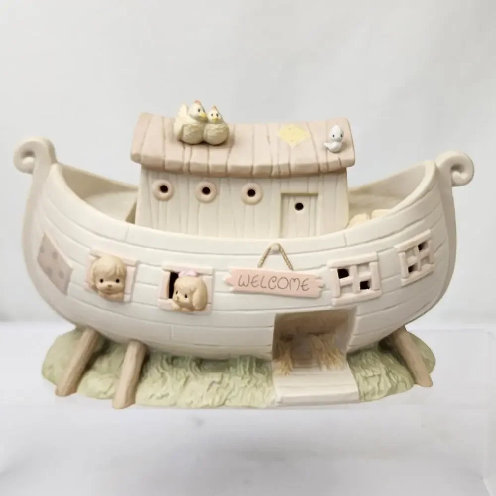 1992 Precious Moments Collection Noah's Ark Lit Porcelain 